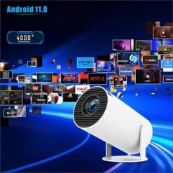 بروجكتر ألعاب ذكي M300 MAX بدقة 4K – مسرح منزلي مع يدين تحكم لاسلكية - صورة 5