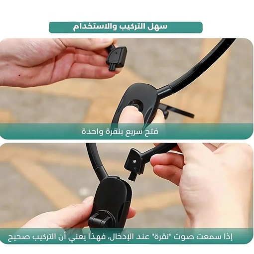 حامل الهاتف المغناطيسي من الرقبة للتصوير الحر والفلوغات بمنظور المستخدم - صورة 5