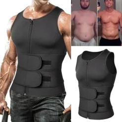 مشد حراري للبطن والظهر من النيوبرين للرجال – قابل للتعديل - صورة 3