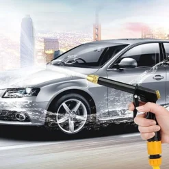 مسدس رش معدني لخرطوم الحديقة مع 4 أوضاع رش قابل لتعديل ضغط المياه - صورة 4