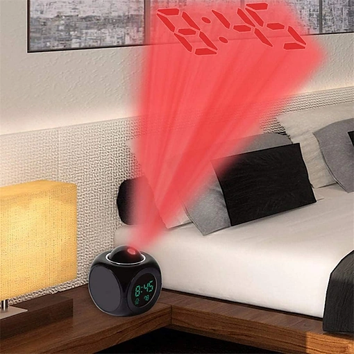 ساعة منبه LED رقمية متعددة الوظائف بشاشة LCD لعرض درجة الحرارة والتحدث الصوتي - صورة 2