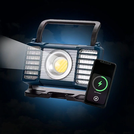 كشاف يدوي LED متعدد الوظائف مع بنك طاقة ومنفذ Type-C - صورة 8