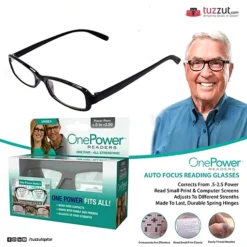 نظارات القراءة ذات التركيز التلقائي One Power Readers للرجال والنساء - صورة 2