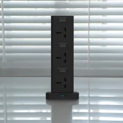 مشترك كهربائي بورودو 2500 واط مع 12 مقبس و3 منافذ USB وشحن سريع PD - صورة 2