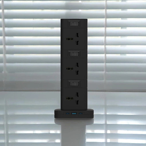 مشترك كهربائي بورودو 2500 واط مع 12 مقبس و3 منافذ USB وشحن سريع PD - صورة 2