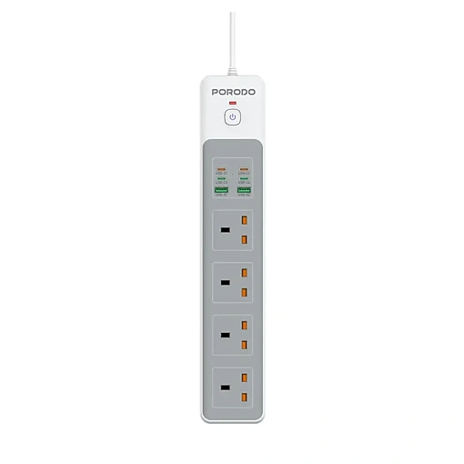 مشترك بورودو 3000 واط مع 4 منافذ ثلاثية للشحن السريع ومنافذ USB-A ومقابس كهربائية - صورة 2