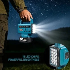 محول طاقة محمول 150 واط مع منفذ AC وUSB-C و3 منافذ USB وإضاءة LED - صورة 2