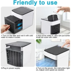 مكيف هواء صغير محمول بمنفذ USB – مكيف هواء مربع بارد سهل الاستخدام - صورة 3