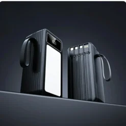 باور بانك بسعة 60000mAh مع شحن سريع 22.5 واط و4 كابلات مدمجة وإضاءة LED - صورة 2
