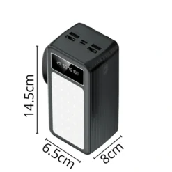 باور بانك بسعة 60000mAh مع شحن سريع 22.5 واط و4 كابلات مدمجة وإضاءة LED - صورة 4