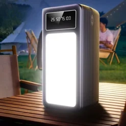 باور بانك بسعة 60000mAh مع شحن سريع 22.5 واط و4 كابلات مدمجة وإضاءة LED - صورة 8