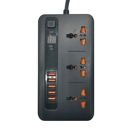 وصلة كهرباء بسلك 5 مداخل USB بطول 2 متر - صورة 2
