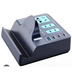 مقبس كهرباء احترافي (مشترك) بقدرة شحن سريعة USB/PD وشحن لاسلكي متعدد الاستخدامات - صورة 2