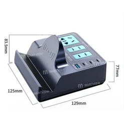 مقبس كهرباء احترافي (مشترك) بقدرة شحن سريعة USB/PD وشحن لاسلكي متعدد الاستخدامات - صورة 4