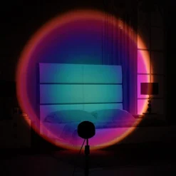 مصباح إسقاط LED قوس قزح إضاءة ساحرة لديكور أنيق وتصوير مذهل - صورة 2