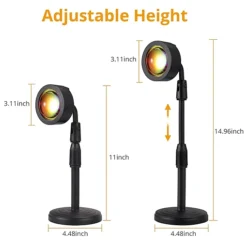 مصباح إسقاط LED قوس قزح إضاءة ساحرة لديكور أنيق وتصوير مذهل - صورة 8