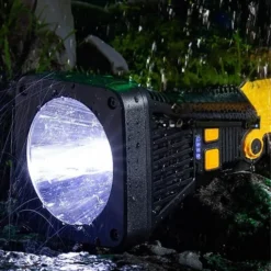 مصباح كشاف قابل للشحن مع سلك إضاءة RGB بطول 10 متر - صورة 8