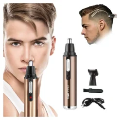 ماكينة تشذيب شعر الأنف والأذن قابلة لإعادة الشحن