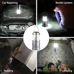 فانوس تخييم محمول مزود بإضاءة LED قابل لإعادة الشحن - صورة 2