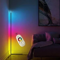 كورنر ال اي دي RGB مصباح أرضي للاعبين والديكور المنزلي مع جهاز التحكم عن بعد - صورة 6