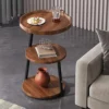 طاولة جانبية مستديرة الأناقة والعملية في تصميم واحد