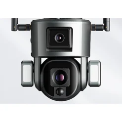 كاميرا S5 شمسية 4K بعدستين وتقريب بصري 20 تغطية كاملة واتصال Wi-Fi و4G - صورة 4