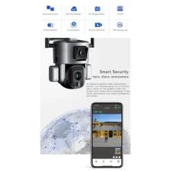 كاميرا S5 شمسية 4K بعدستين وتقريب بصري 20 تغطية كاملة واتصال Wi-Fi و4G - صورة 14