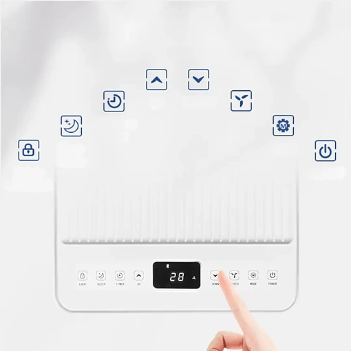 مكيف هواء ذكي محمول 780 واط بتقنية WiFi وتبريد/تدفئة متعدد الوظائف مع جهاز تحكم - صورة 14
