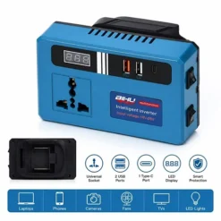 محول طاقة ذكي محمول مع منفذ AC و2 USB ومنفذ USB Type-C وشاشة LED - صورة 5