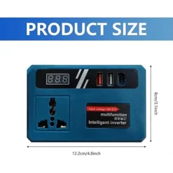 محول طاقة ذكي محمول مع منفذ AC و2 USB ومنفذ USB Type-C وشاشة LED - صورة 8