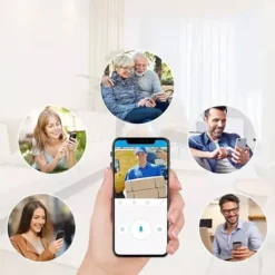 جرس باب ذكي بكاميرا وميكروفون اتصال Wi-Fi وتنبيهات للهاتف - صورة 4