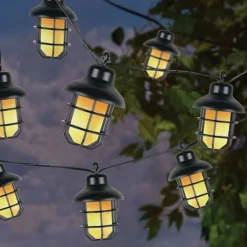 سلسلة مصابيح إضاءة بالطاقة الشمسية – 10 لمبات LED - صورة 3
