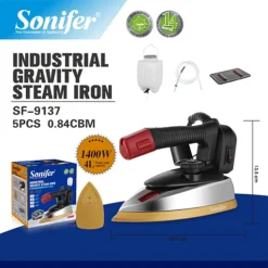مكواة بخار صناعية Sonifer SF-9137 – 1400 واط مع خزان 4 لتر - صورة 4