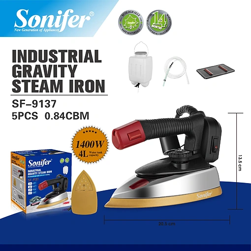 مكواة بخار صناعية Sonifer SF-9137 – 1400 واط مع خزان 4 لتر - صورة 4