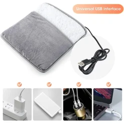 مدفأة قدمين كهربائية USB سريعة التسخين مع تدليك بالاهتزاز وحرارة قابلة للتعديل - صورة 7