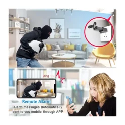 كاميرا مراقبة صغيرة WiFi V380 بدقة 1080P مع رؤية ليلية وكشف حركة وتسجيل صوت - صورة 6