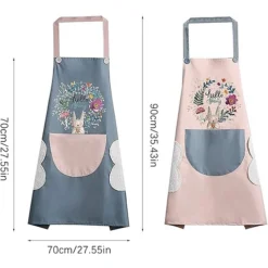 مريلة مطبخ مقاومة للماء مع جيب ومنطقة مسح يدوي - صورة 11