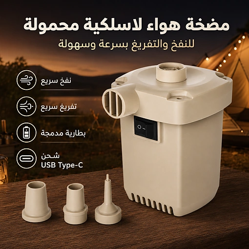 مضخة هواء محمولة لاسلكية قابلة للشحن USB للنفخ والتفريغ – YT-M2055 - صورة 2